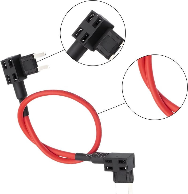 Sandfren Car TIPM Bypass Cable, Repair Fuel Pump Relay Kit, Vehicle Fuel Pump Relay Wiring Set with 5Pcs Fuses Clip, Auto Fuse Holder Adapter Accessories Compatible with 1500 2500 3500 - Image 3